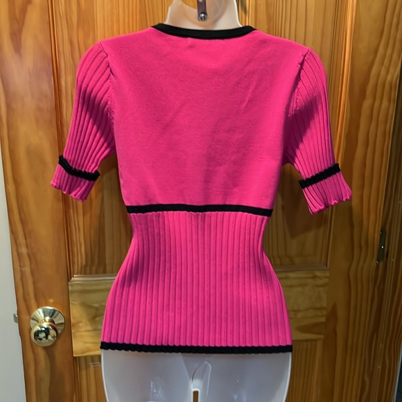 Beautiful Belldini Sweater - Hot Pink/Black - Picture 6 of 8